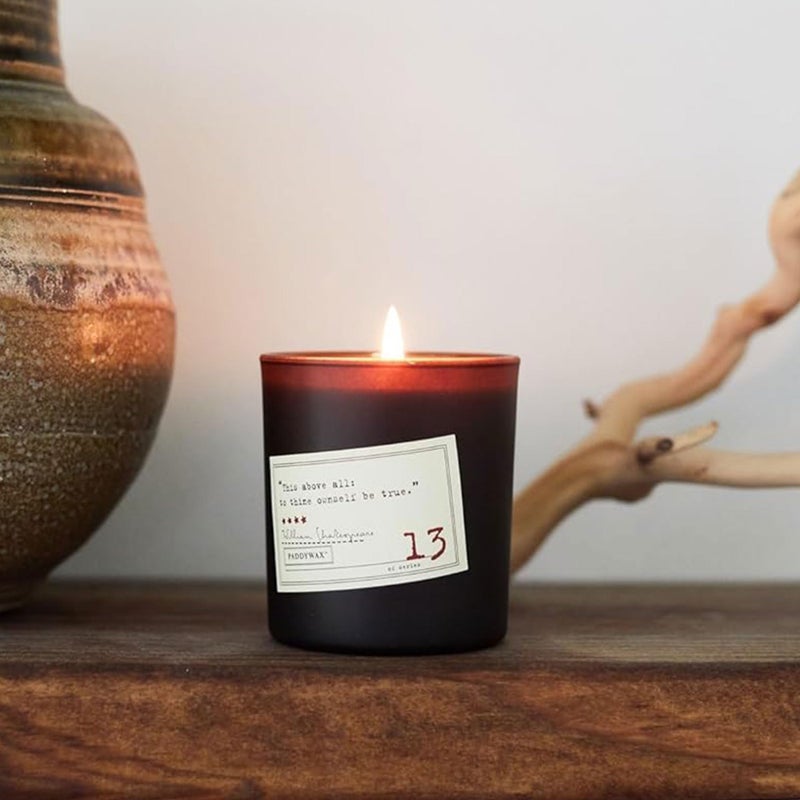 Paddywax Library Collection William Shakespeare Scented Soy Wax Candle, 6.5-Ounce, Paprus, Palm & Eucalyptus - Image 2